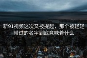 新91视频这次又被提起，那个被轻轻带过的名字到底意味着什么