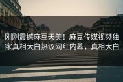 刚刚震撼麻豆天美！麻豆传媒视频独家真相大白热议网红内幕，真相大白