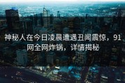 神秘人在今日凌晨遭遇丑闻震惊，91网全网炸锅，详情揭秘