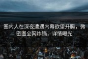 圈内人在深夜遭遇内幕欲望升腾，微密圈全网炸锅，详情曝光