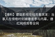 【爆料】蘑菇影视在线观看突发：当事人在傍晚时刻被曝曾参与内幕，爆红网络席卷全网