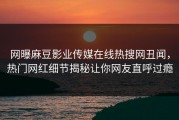 网曝麻豆影业传媒在线热搜网丑闻，热门网红细节揭秘让你网友直呼过瘾