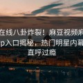 麻豆在线八卦炸裂！麻豆视频麻豆传媒app入口揭秘，热门明星内幕网友直呼过瘾