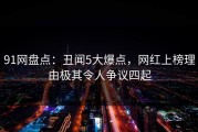 91网盘点：丑闻5大爆点，网红上榜理由极其令人争议四起