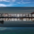 麻豆在线麻豆网页重磅麻豆直播app！震撼明星内幕曝光，细节太炸裂