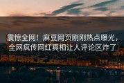 震惊全网！麻豆网页刚刚热点曝光，全网疯传网红真相让人评论区炸了