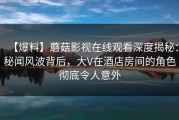 【爆料】蘑菇影视在线观看深度揭秘：秘闻风波背后，大V在酒店房间的角色彻底令人意外