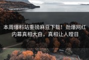 本周爆料站重磅麻豆下载！劲爆网红内幕真相大白，真相让人瞠目