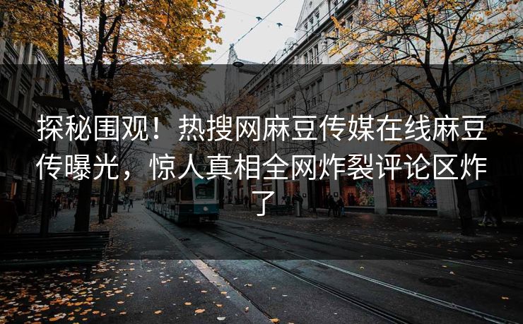 探秘围观！热搜网麻豆传媒在线麻豆传曝光，惊人真相全网炸裂评论区炸了